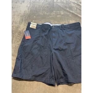 NWT Roundtree‎ & Yorke Mens Shorts Classic Fit Flat Front blue Easy Care 48 BIG